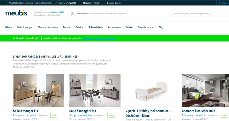 Codes promo Meubis