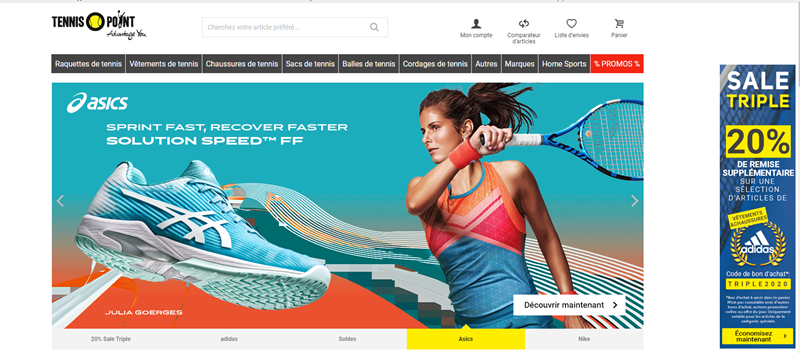  les codes promo Tennis-Point