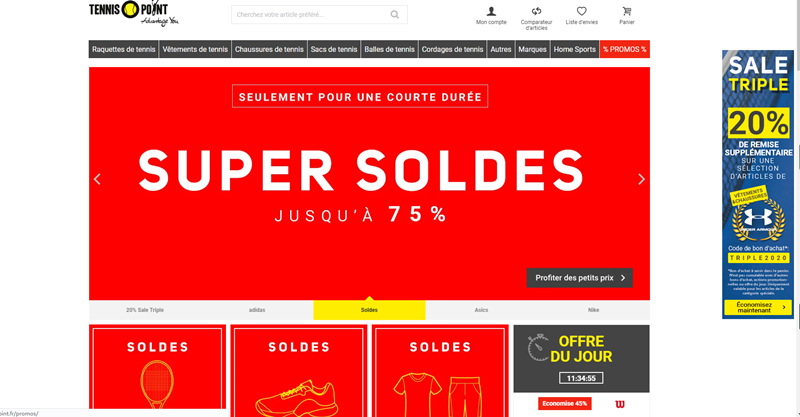 Code promo Tennis point:30% de promo,more réductions pour les Tennis ...